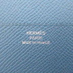 Hermes Veau Epsom Agenda Zip Around Notebook Cover Blue Jean — view 9