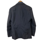 Hermes Mohair Wool Scarf Docking Tailored Jacket 50 Navy — view 2