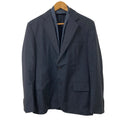 Hermes Mohair Wool Scarf Docking Tailored Jacket 50 Navy