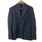 Hermes Mohair Wool Scarf Docking Tailored Jacket 50 Navy