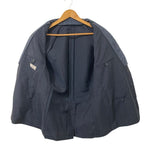 Hermes Mohair Wool Scarf Docking Tailored Jacket 50 Navy — view 4