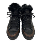 Louis Vuitton Stella Line Shearling Sneakers 34.5 Black — view 3
