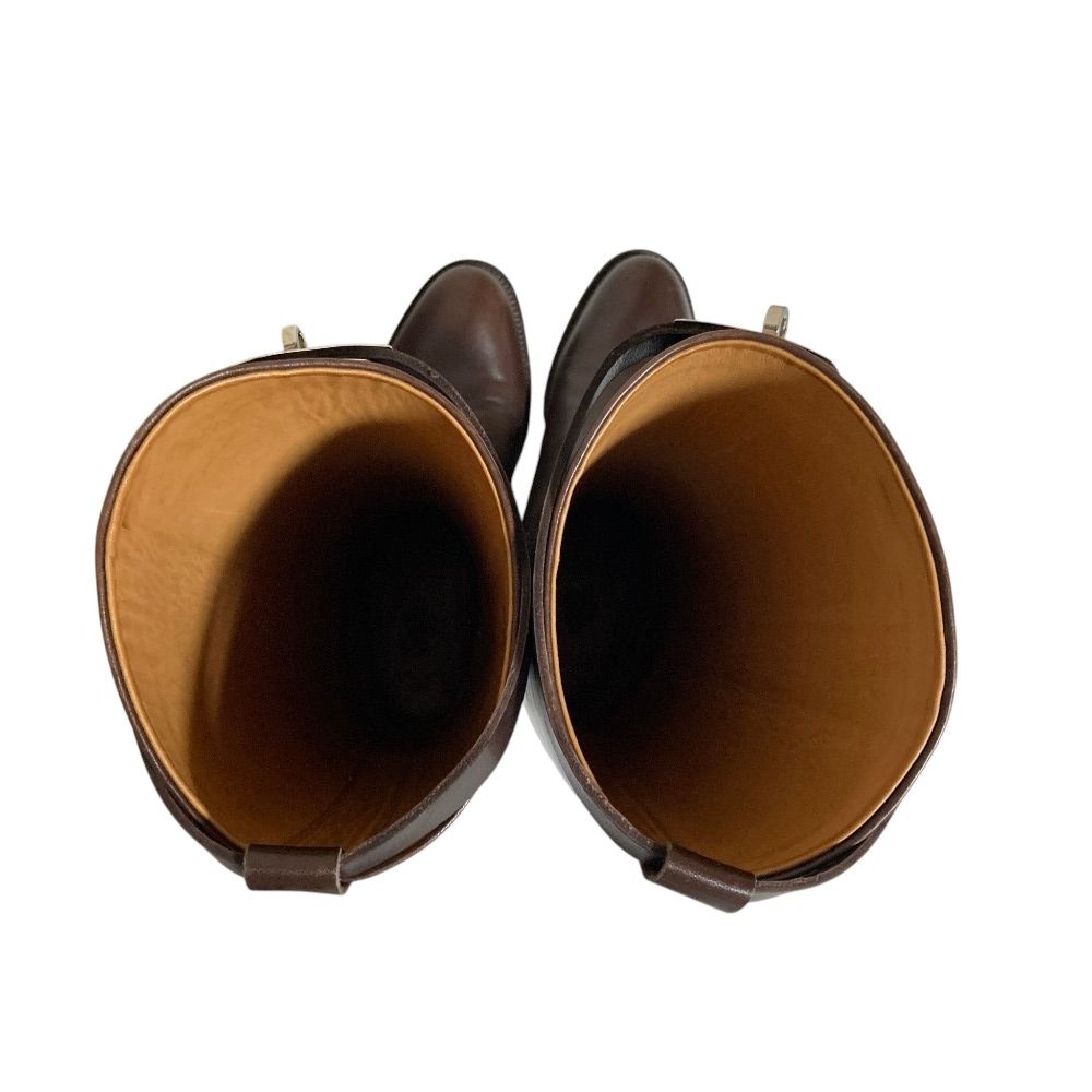 Hermes Kelly Jumping Boots Long 36.5 Brown — view 4