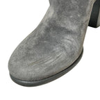 Chanel CC Logo Suede Leather Long Boots 36 Gray — view 8