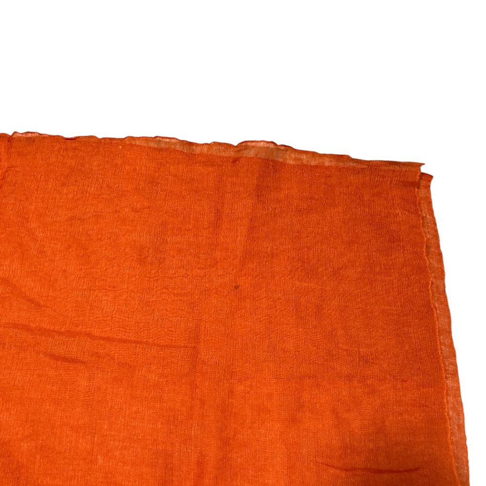 Hermes Cashmere Silk Shawl Orange Scarf — view 5