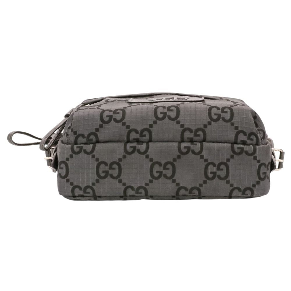Gucci Econylon GG Polyester Shoulder Bag Gray — view 7