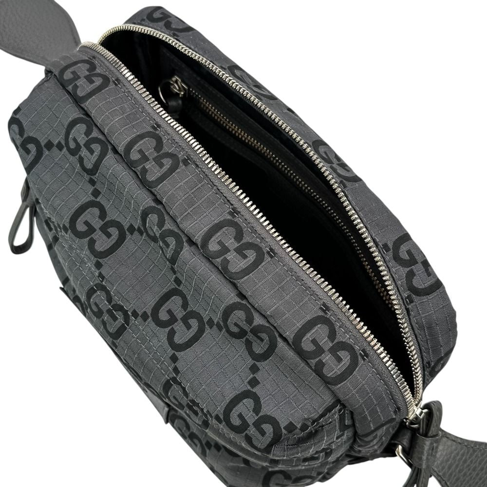 Gucci Econylon GG Polyester Shoulder Bag Gray — view 9