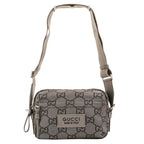 Gucci Econylon GG Polyester Shoulder Bag Gray