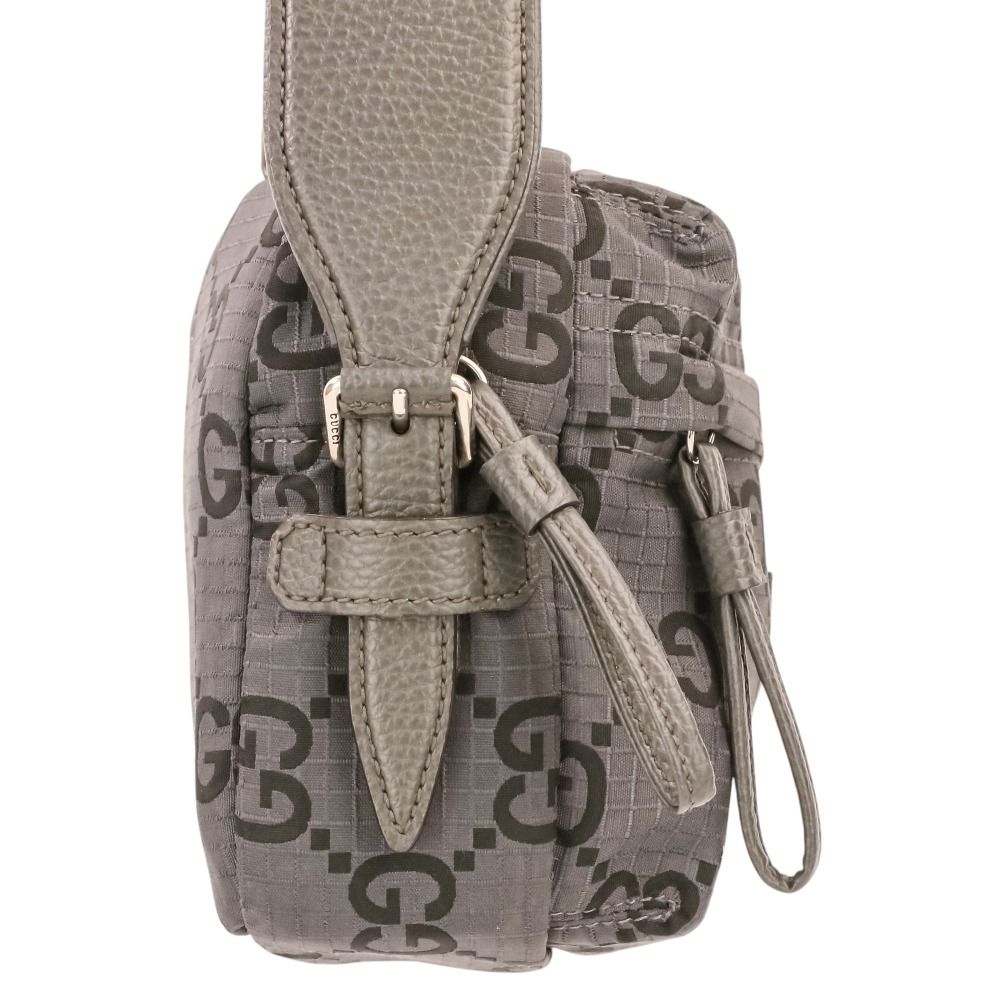 Gucci Econylon GG Polyester Shoulder Bag Gray — view 6