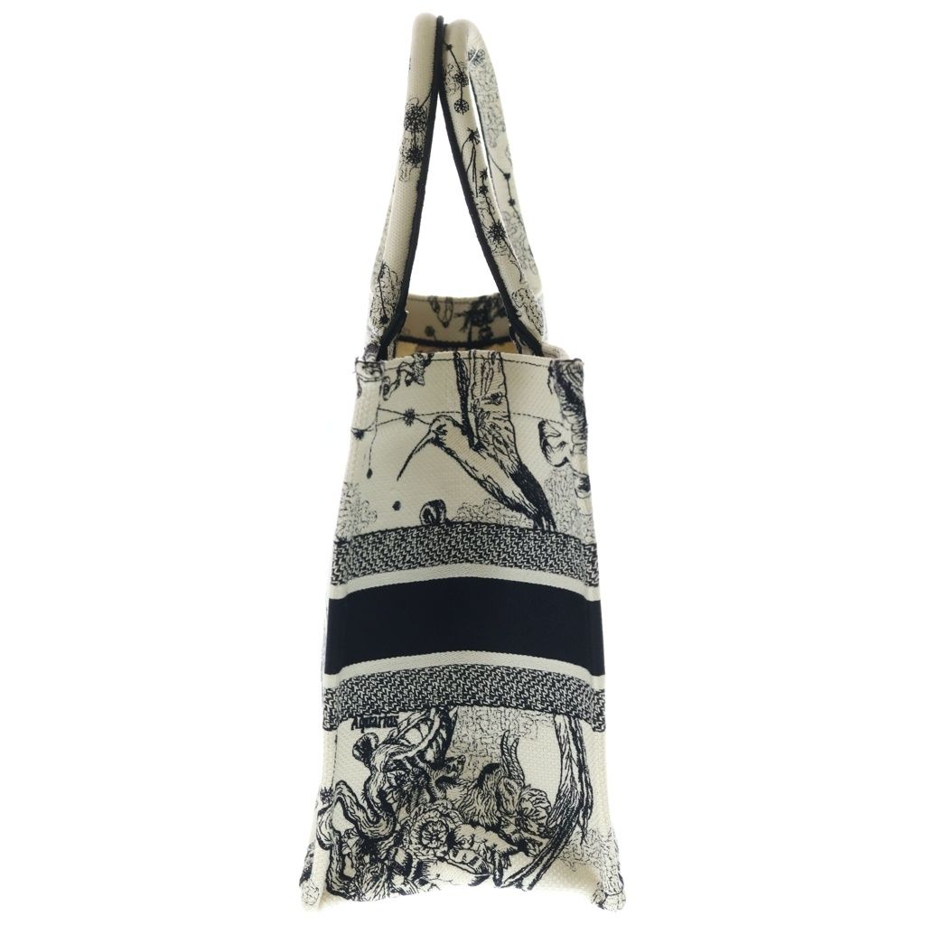 Dior Book Tote Zodiac Embroidery Ivory Black Canvas — view 3