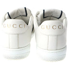 Gucci Screener GG Sherry Line Leather Lace Up Sneakers White — view 3