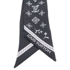 Louis Vuitton Bandeau BB Monogram Romance Silk Scarf Black — view 3