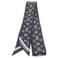 Louis Vuitton Bandeau BB Monogram Romance Silk Scarf Black