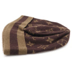 Louis Vuitton Monogram Cashmere Blend Knit Hat Brown — view 3