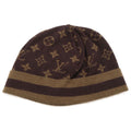 Louis Vuitton Monogram Cashmere Blend Knit Hat Brown