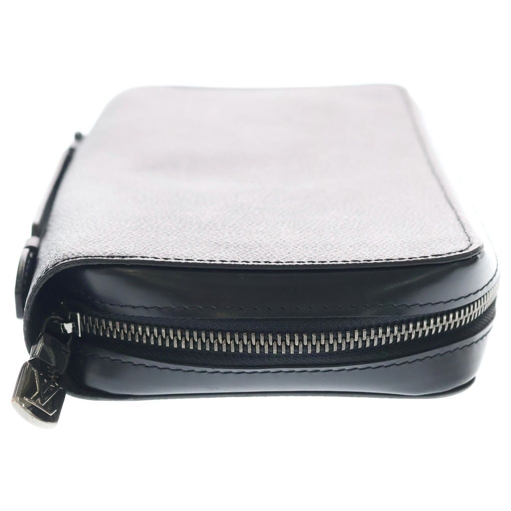 Louis Vuitton Monogram Eclipse Zippy XL Wallet Card Case Black Leather Silver — view 3