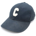 Celine Initial Cap Front Logo Baseball Cap Hat Navy