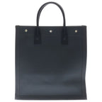 Saint Laurent Paris North South Tote Black Canvas Leather Silver — view 2