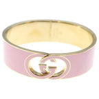 Gucci Interlocking Enamel Bracelet Bangle Pink