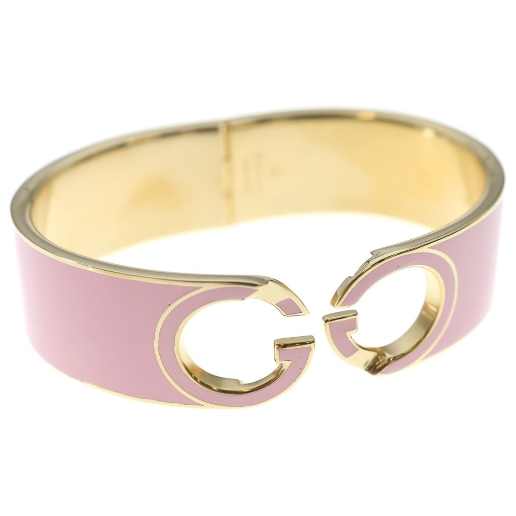 Gucci Interlocking Enamel Bracelet Bangle Pink — view 6