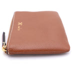 Celine Trin of Coin Pass Case Charm Pouch Brown Leather Gold — view 3