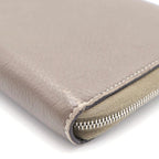 Celine Round Zip Leather Wallet Beige — view 6
