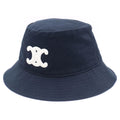 Celine Triomphe Bucket Hat Cotton Gabardine Black