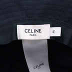 Celine Triomphe Bucket Hat Cotton Gabardine Black — view 7