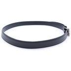 Saint Laurent Paris Square Frame Leather Belt Black Silver — view 3