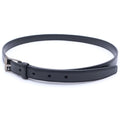 Saint Laurent Paris Square Frame Leather Belt Black Silver