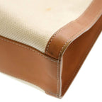 Celine Vertical Cover Canvas Large Tote Brown Ivory Leather Gold — view 7
