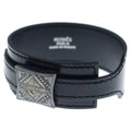 Hermes Touareg Artemis Bracelet Black Leather Silver