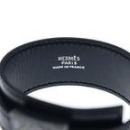 Hermes Touareg Artemis Bracelet Black Leather Silver — view 5