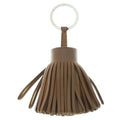 Hermes Carmen Sesame Agno Milo Bag Charm Key Ring Key Holder Brown Leather
