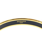 Hermes Enamel Bangle Lion Motif Bracelet White Blue Gold — view 5