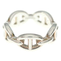 Hermes Shake D'ancre Enchainee Ring Silver