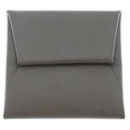 Hermes Bastia Brown Gray Case Mini Wallet Coin Epsom Leather