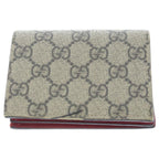 Gucci GG Supreme Cherry Compact Wallet Bifold Beige — view 2