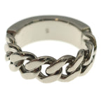 Dior Couture Logo Metal Chain Link Ring Silver
