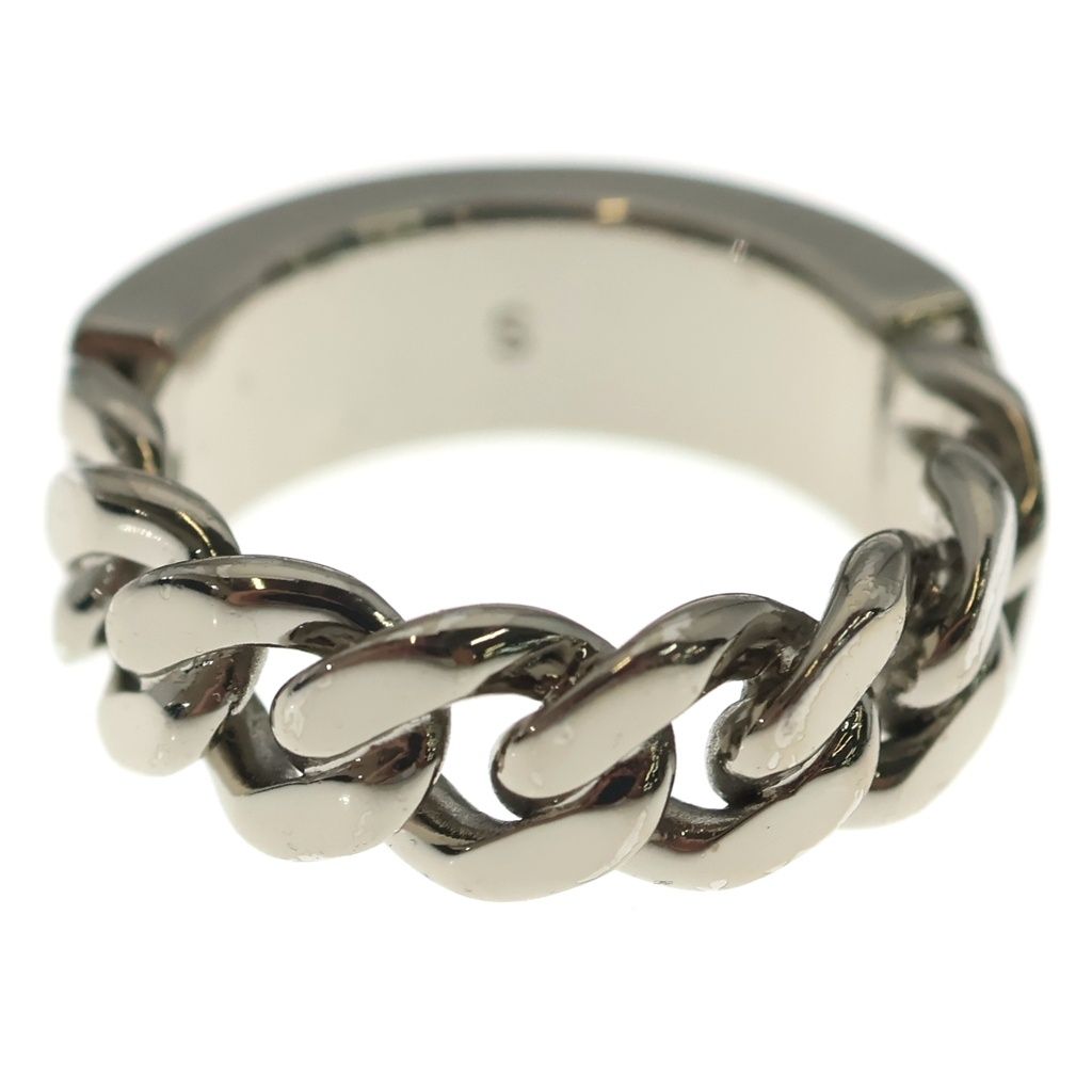 Dior Couture Logo Metal Chain Link Ring Silver