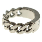 Dior Couture Logo Metal Chain Link Ring Silver