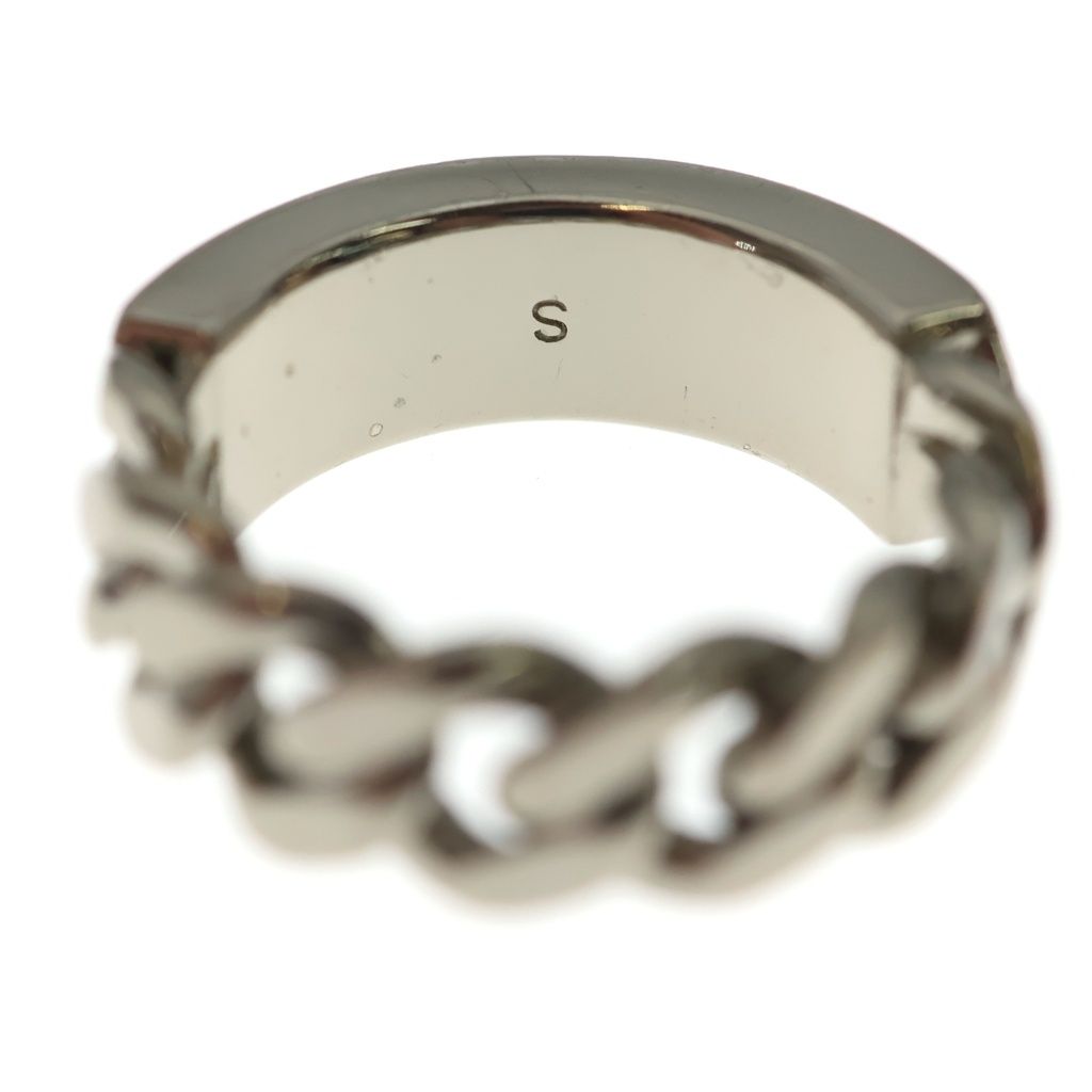 Dior Couture Logo Metal Chain Link Ring Silver