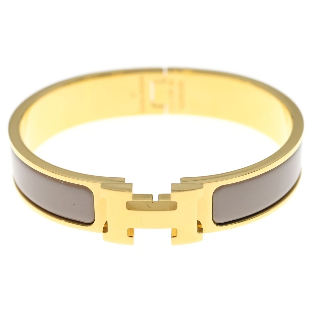Hermes Click PM Bangle Bracelet Red Gold Pink