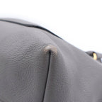 Prada 2-Way Tote Shoulder Bag Gray Leather Gold — view 6