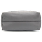 Prada 2-Way Tote Shoulder Bag Gray Leather Gold — view 4