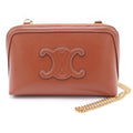 Celine Cuill Triangle Off Chain Clutch Back Mini Shoulder Bag Pochette Pouch