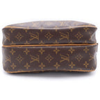 Louis Vuitton Monogram Reporter PM Shoulder Bag Brown Leather Gold — view 4