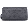 Louis Vuitton Monogram Mahina Leather Zippy Wallet Black