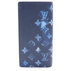 Louis Vuitton Portefeuille Brazza Monogram Leather Water Color Blue Wallet — view 2