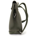 Louis Vuitton Steamer Backpack Khaki Green Leather Silver — view 3